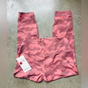 Lululemon Pink Camo align Leggings 25” nwt size 14